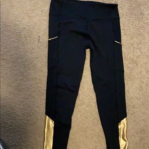 Wodbottom black and gold leggings with pockets!